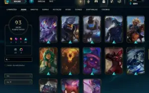 Ouro 1 com 140 Champs e 93 Skins