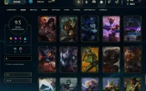 Ouro 1 com 140 Champs e 93 Skins