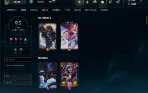 Ouro 1 com 140 Champs e 93 Skins