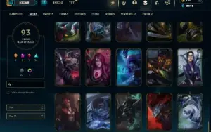 Ouro 1 com 140 Champs e 93 Skins