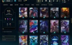 Ouro 1 com 140 Champs e 93 Skins
