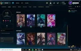 Conta ouro 2 mmr de plat 13 Skins