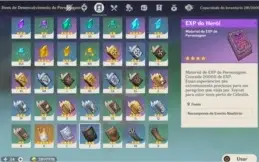 conta ar 55 - eula,qking,venti,mona,zhongli 3 armas t5