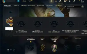 Conta Unranked com 92 Champs e 44 Skins