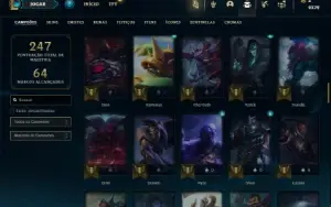 Conta Unranked com 92 Champs e 44 Skins