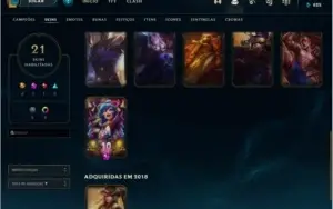Conta Diamante 1, 21 skins, 51 champs, mmr alto