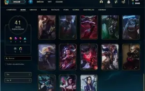 Conta prata 1 com 66 Champs e 41 Skins + 325k de Vayne