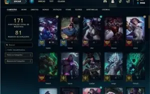 Conta prata 1 com 66 Champs e 41 Skins + 325k de Vayne