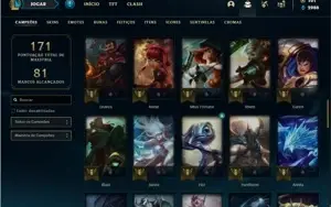 Conta prata 1 com 66 Champs e 41 Skins + 325k de Vayne