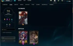 Conta LOL| 70 Skins|Gold 3| 97 Campeões