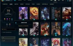 Conta LOL| 70 Skins|Gold 3| 97 Campeões