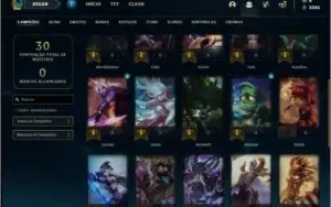 Conta diamante 4 com 30 champs e 3 skins