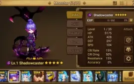 Reroll Summoners War lvl10 com Shadowcaster Ritsu + Miles