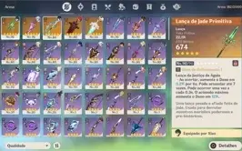 Conta Genshin AR57 com 12 personagens 5* + 5 armas 5*