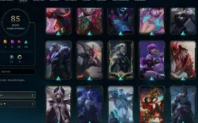 VENDO minha conta de lol criada em 2020, com 85 skins;