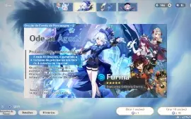 Conta Ar55 C/ Arlecchino C6 + Arma, Cloringe, Kazuha, Baizhu