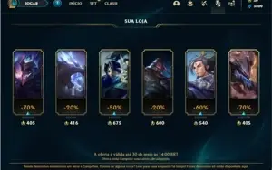 Conta prata 4 com 63 Champs e 16 Skins