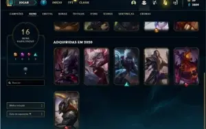 Conta prata 4 com 63 Champs e 16 Skins