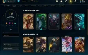 Conta prata 4 com 63 Champs e 16 Skins