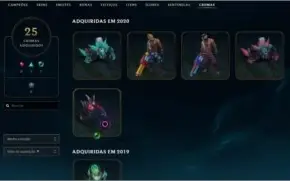 Conta LOL com 227 skins, para vender rápido!!!