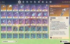 Genshin Impact - Ar45 , 5 Personagens T5 E 2 Armas T5