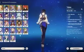 Genshin Impact - Ar45 , 5 Personagens T5 E 2 Armas T5
