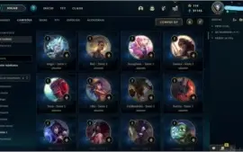 Conta League of legends 316 skins, 3 prestigio