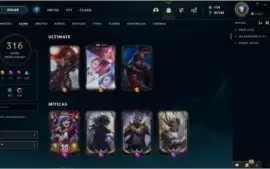 Conta League of legends 316 skins, 3 prestigio