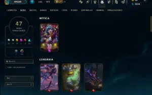 Ouro 3 com 95 Champs e 47 Skins ( JG / MID / ADC )
