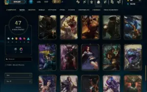 Ouro 3 com 95 Champs e 47 Skins ( JG / MID / ADC )