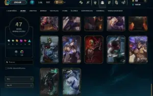 Ouro 3 com 95 Champs e 47 Skins ( JG / MID / ADC )