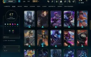 Ouro 3 com 95 Champs e 47 Skins ( JG / MID / ADC )