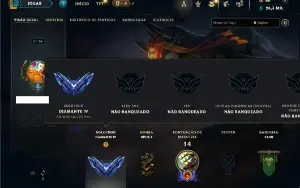 Diamante 4 com 30 Champs e 4 Skins + 5 Fragmentos
