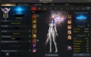 Conta Lost Ark Sorceress 1467 (Kazeros)