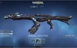 Conta com várias skins OP Vandal Faca