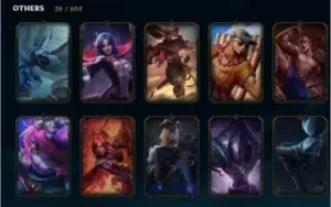Conta LoL Platina com varios champions e skins !