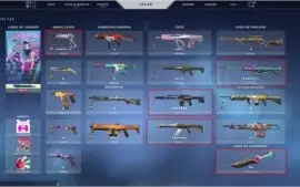 Conta Valorant  1200 Reais em skins por 900