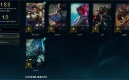 Conta de League of Legends (LOL) Platina lll