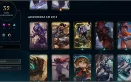 conta league of legends gold4 71 champs 32 skins