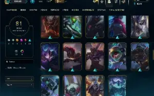 Unranked com 115 Champs e 81 Skins + 700 Espolios