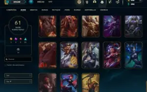 Esmeralda 2 com 110 Champs e 61 Skins ( MAIN JG )