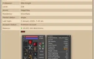 VENDO CONTAS MEGA TIBIA COM TUDO