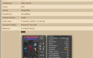 VENDO CONTAS MEGA TIBIA COM TUDO
