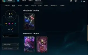 Conta de LoL - Plat / Gold 1 - 45 Champs - 12 Skins