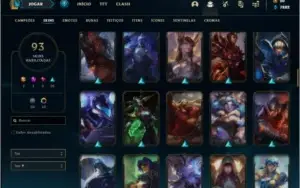 Conta ouro 3 com 137 champs e 93 skins + 800k de Talon