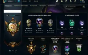 Conta ouro 3 com 137 champs e 93 skins + 800k de Talon