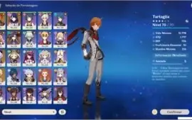 ✨ CONTA GENSHIN IMPACT AR 45 (CHILDE + RAIDEN + TRÊS T5) ✨
