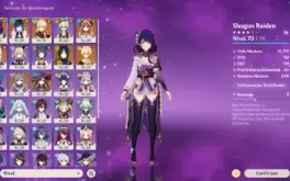 GI Ar38 Raiden+Yelan+Kazuha+Nilou+Kokomi+benção+80 RESINAS
