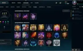 CONTA LVL 242 / TODOS CAMPEÕES / GOLD 3 / 95 SKINS