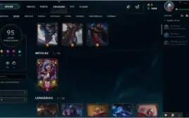 CONTA LVL 242 / TODOS CAMPEÕES / GOLD 3 / 95 SKINS